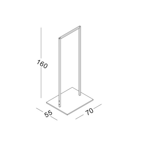 Portant vetement professionnel Retail Design pour agencement de magasin bois et metal