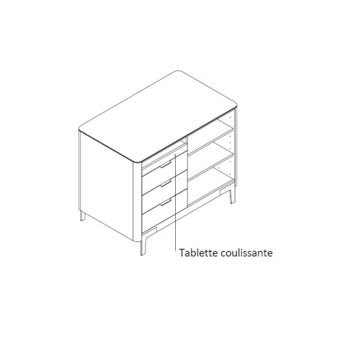 Meuble de caisse FUSION, comptoir magasin bois et métal, comptoir de caisse design pour aménagement de magasin