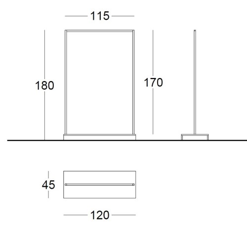 Portant CORNER L.60 - 90 & 120 x H.180 cm