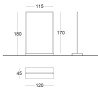 Portant CORNER L.60 - 90 & 120 x H.180 cm