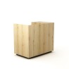 Comptoir magasin design pour l'agencement de magasin. Petit comptoir fonctionnel personnalisable, bois, noir, blanc, vert