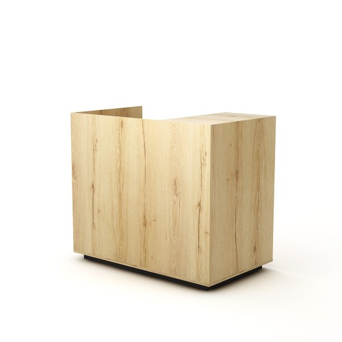 Comptoir magasin design pour l'agencement de magasin. Petit comptoir fonctionnel personnalisable, bois, noir, blanc, vert